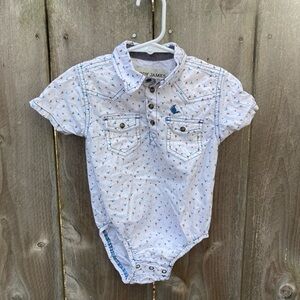 Cody James Western Cowboy Rodeo‎ One Piece Bodysuit Longhorns Cactus 18 Months